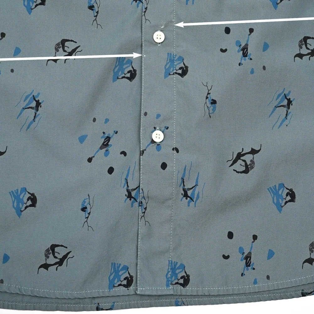 The North Face Baytrail‎ Short Sleeve Button Up Men's Large Climbers AOP Print